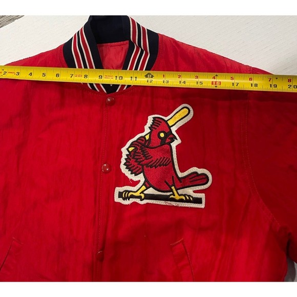 VINTAGE Starter MLB St. Louis Cardinals 80/90s Bomber Old Logo Jacket Coat Small - Picture 9 of 11
